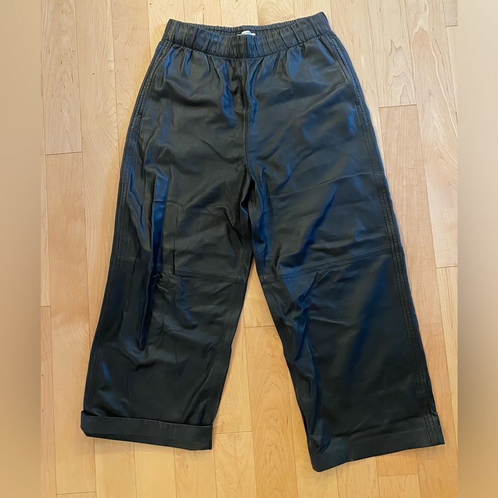 Marc O’Polo wideleg leather pants